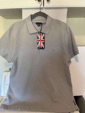 French Connection textured men’s polo shirt.